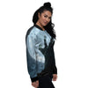 Zombie Hands Scary Print Women's Bomber Jacket-grizzshop