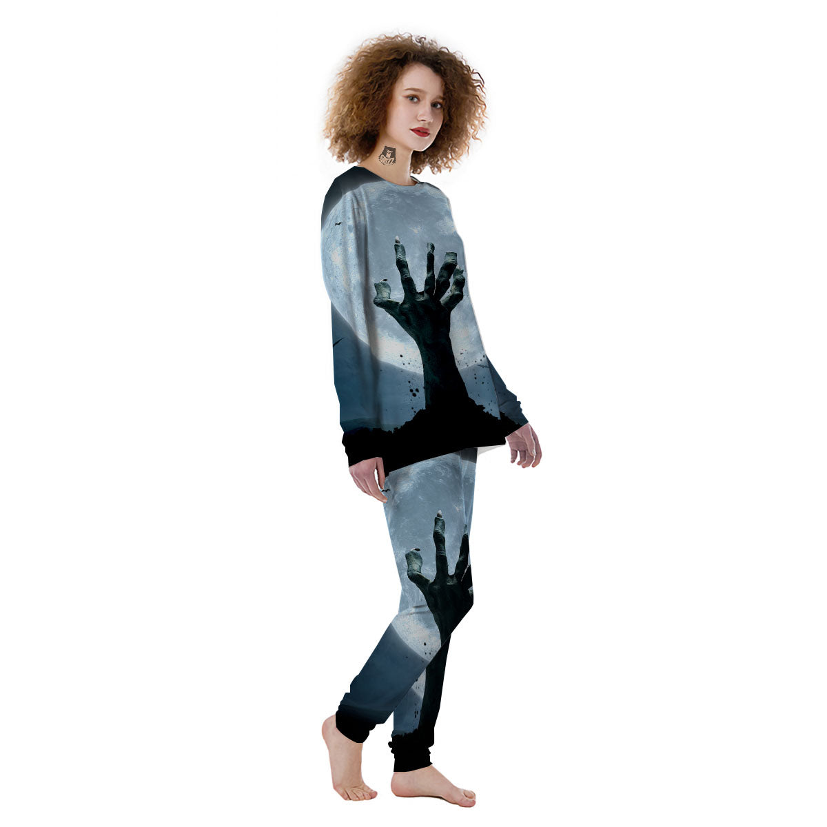 Zombie Hands Scary Print Women's Pajamas-grizzshop