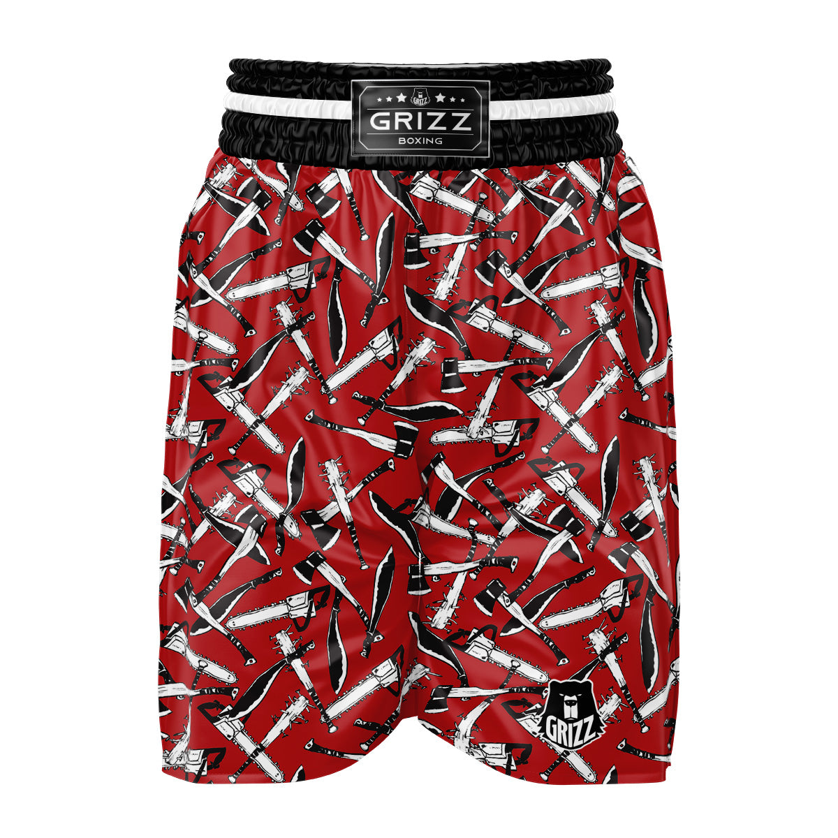 Zombie Killer Weapon Print Pattern Boxing Shorts-grizzshop