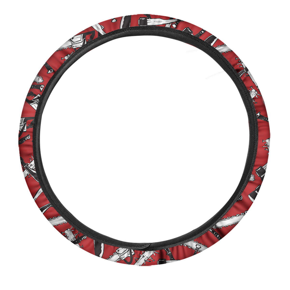 Zombie Killer Weapon Print Pattern Car Steering Wheel Cover-grizzshop