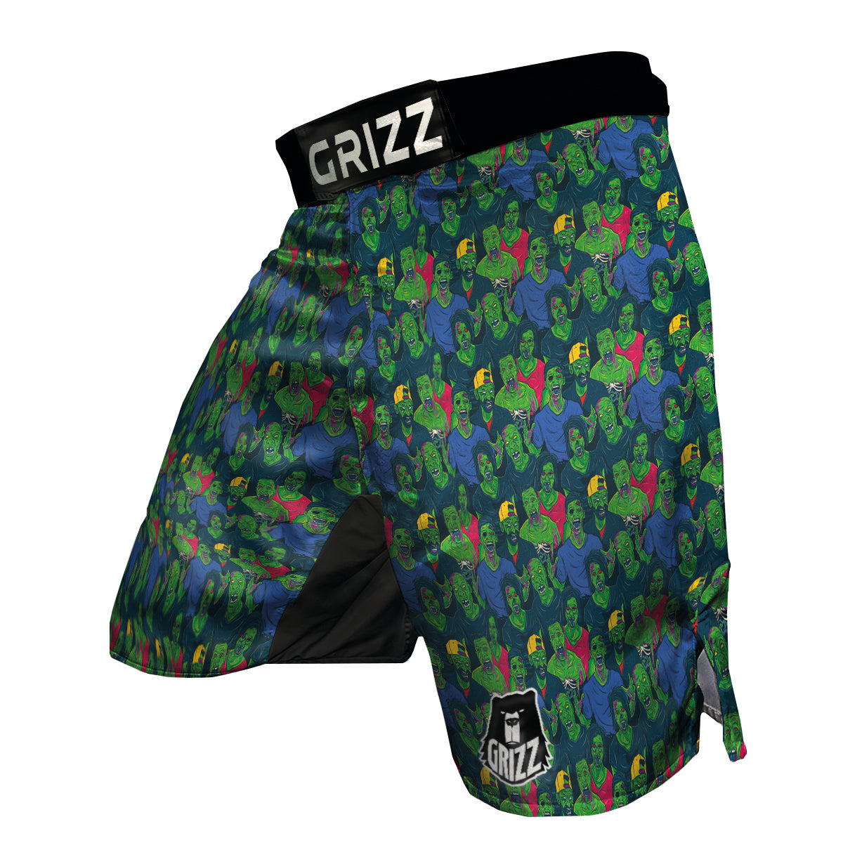 Zombie Print Pattern MMA Shorts-grizzshop