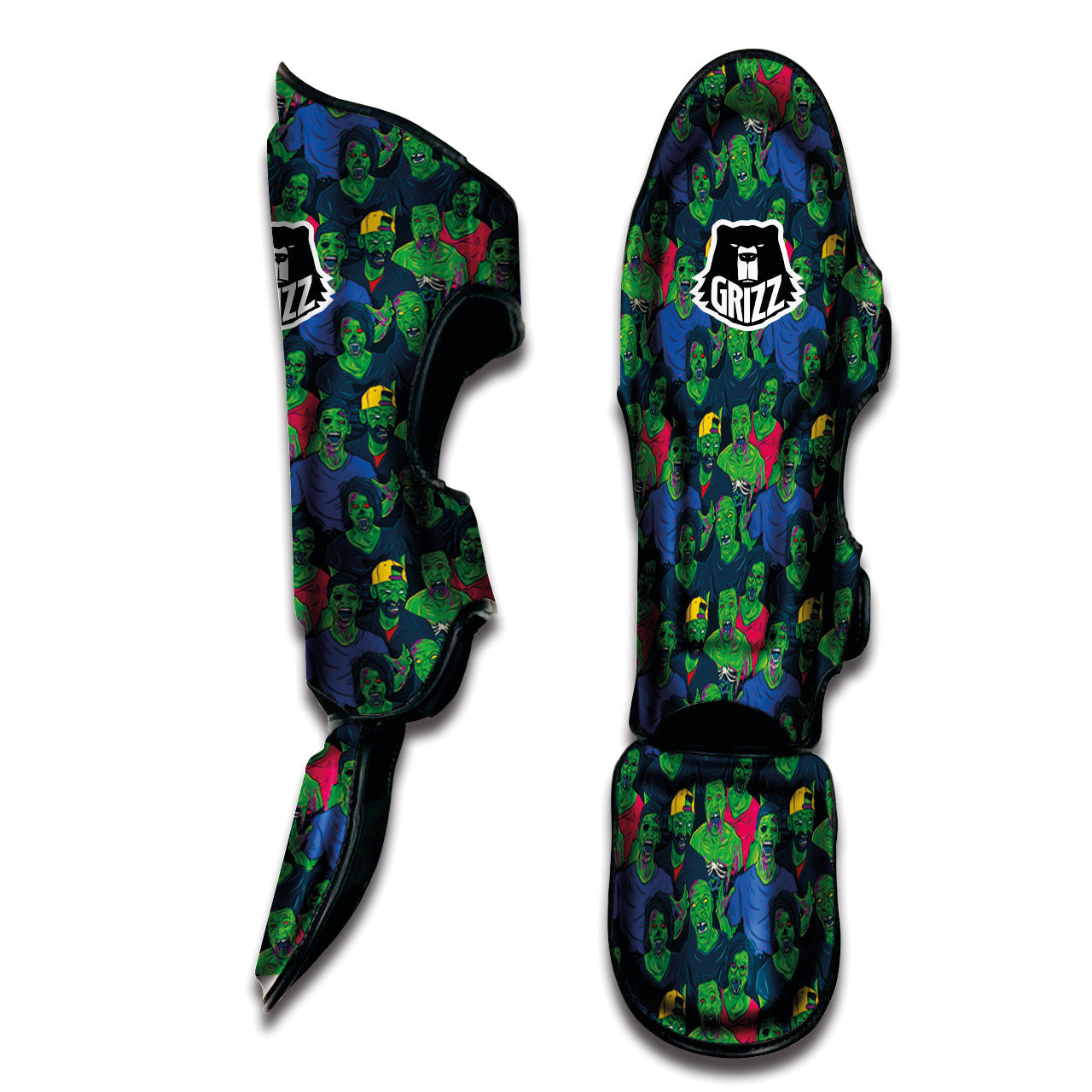 Zombie Print Pattern Muay Thai Shin Guards-grizzshop