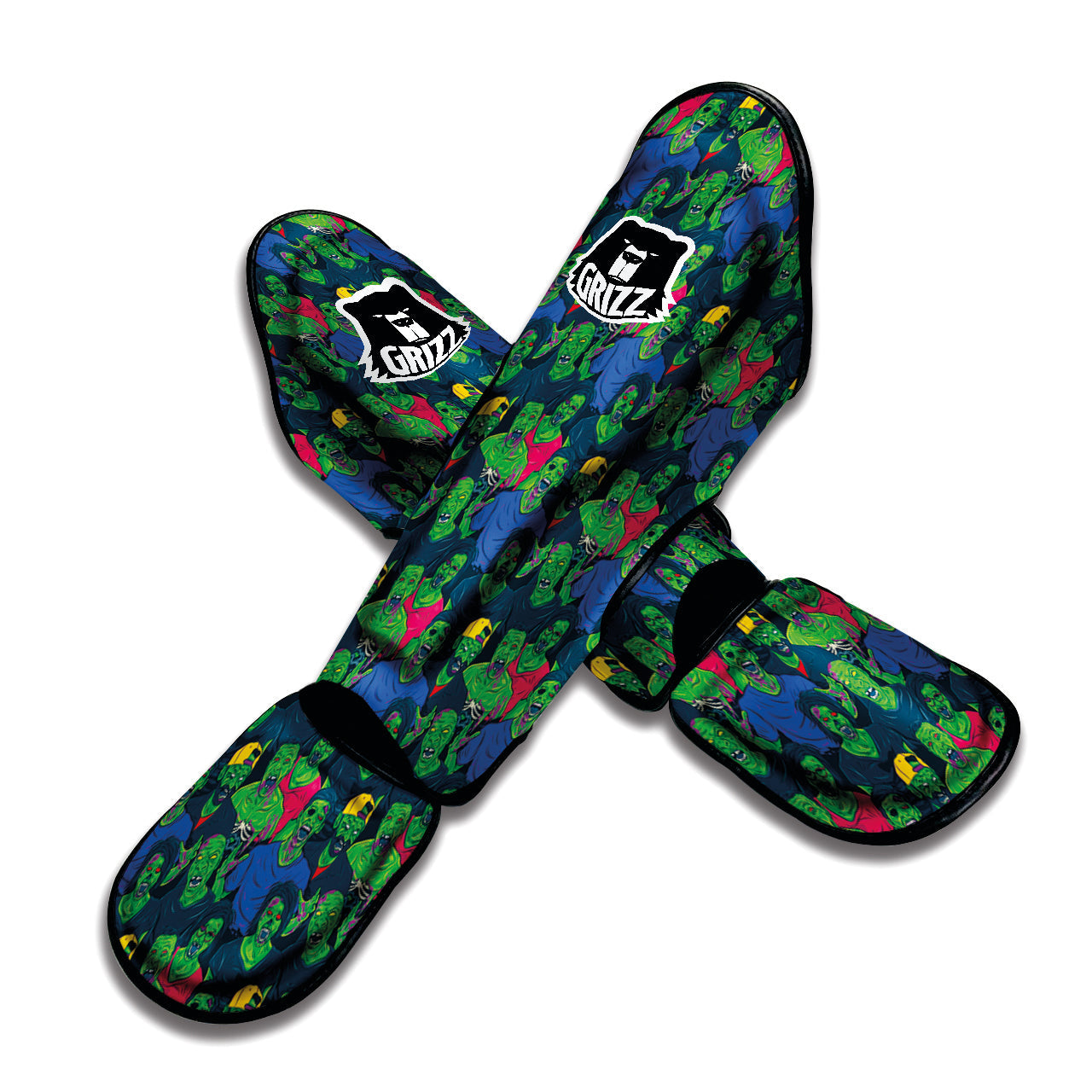 Zombie Print Pattern Muay Thai Shin Guards-grizzshop