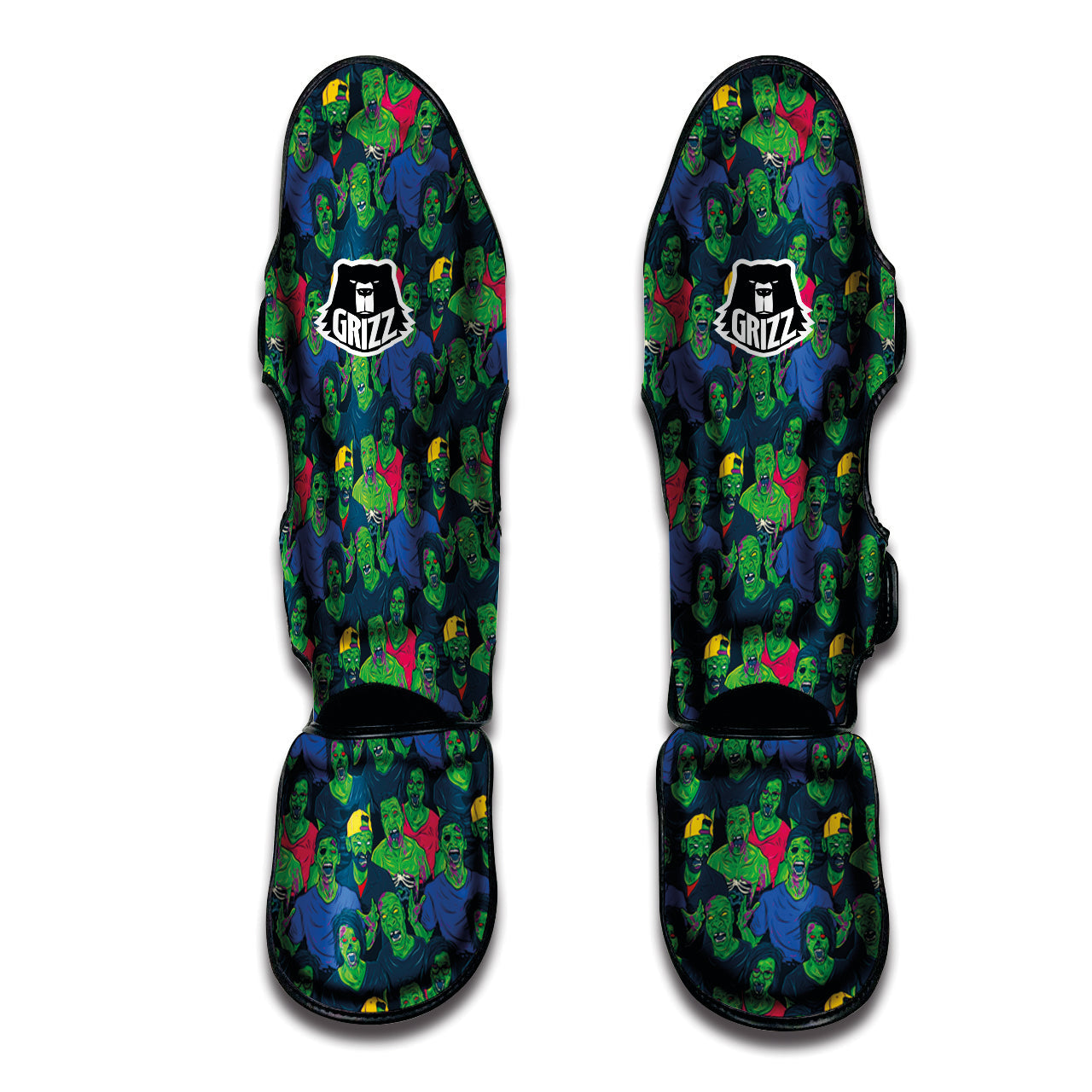 Zombie Print Pattern Muay Thai Shin Guards-grizzshop