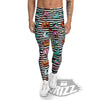 Zombie Striped Halloween Print Pattern Men's Leggings-grizzshop