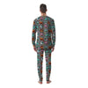 Zombie Striped Halloween Print Pattern Men's Pajamas-grizzshop