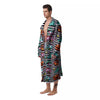 Zombie Striped Halloween Print Pattern Men's Robe-grizzshop