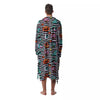 Zombie Striped Halloween Print Pattern Men's Robe-grizzshop