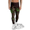 Zombie Walking Green Print Men's Leggings-grizzshop