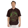 Zombie Walking Green Print Men's Short Sleeve Shirts-grizzshop