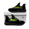 Zone 51 Alien And UFO Print Black Athletic Shoes-grizzshop