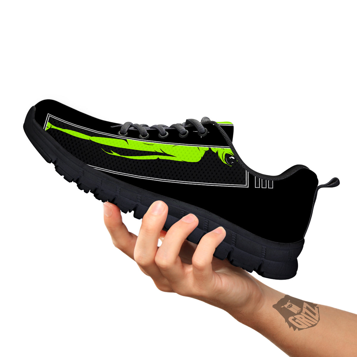 Zone 51 Alien And UFO Print Black Sneaker-grizzshop