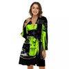 Zone 51 Alien And UFO Print Women's Robe-grizzshop